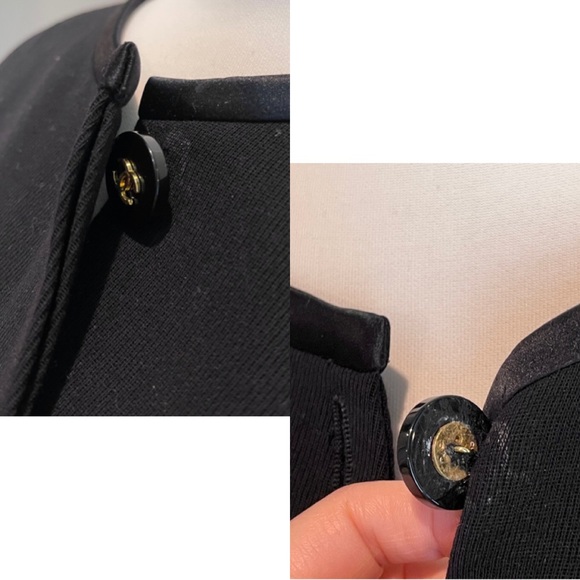 ✨Vintage CHANEL 1994 Collection CC Logo Black Wool Suit Jacket Blazer Coat - Picture 9 of 16